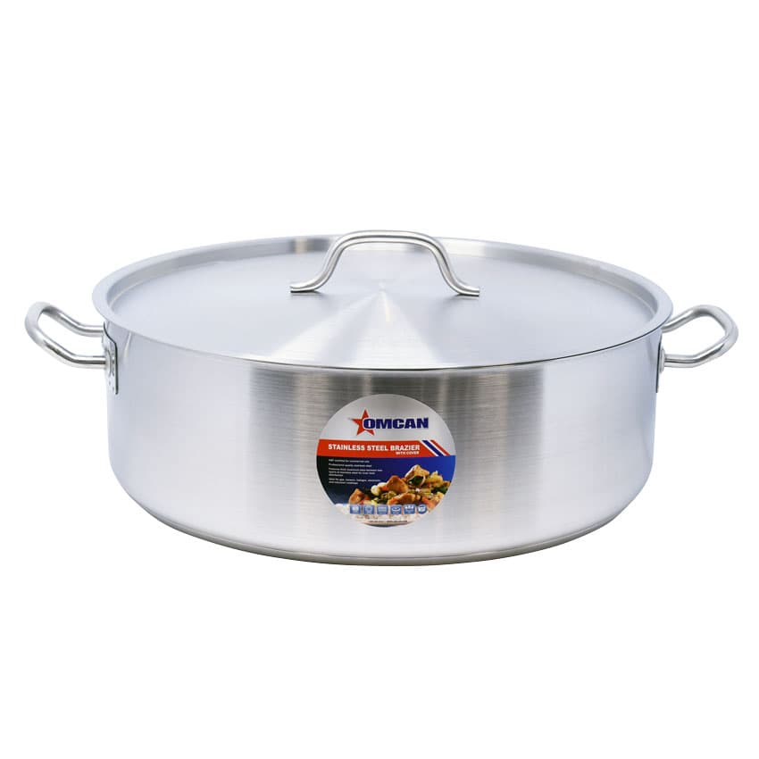 25 qt Stainless Steel Brazier with Lid