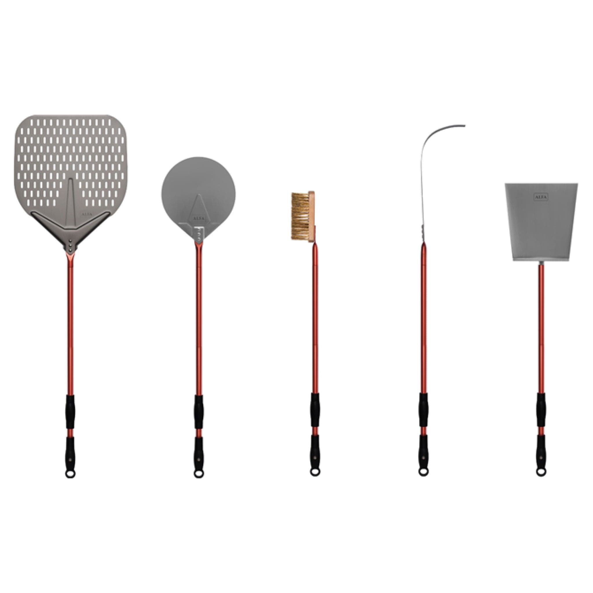 Alfa AC-5PSET48 Large 5-Piece Pizza Peel Set