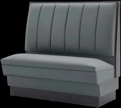 ATS Alex QuickShip Booth, 6-Channel Back, Single, 42" H x 46" L, Palm Grey