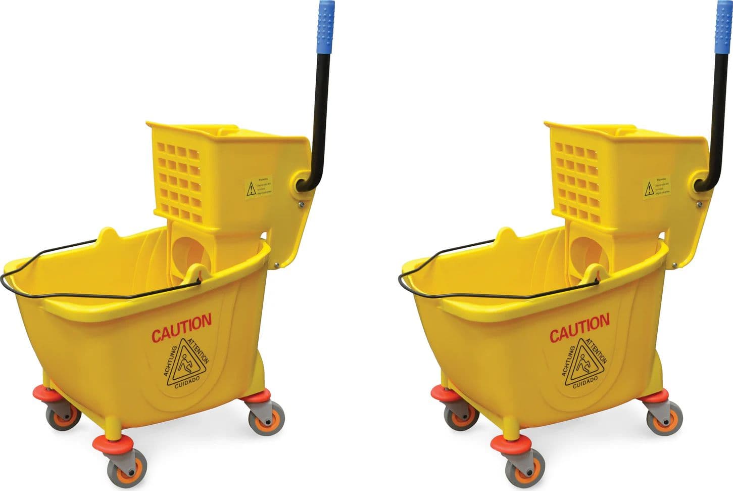 Yellow Single Bucket Mop Wringer with 32 L Capacity