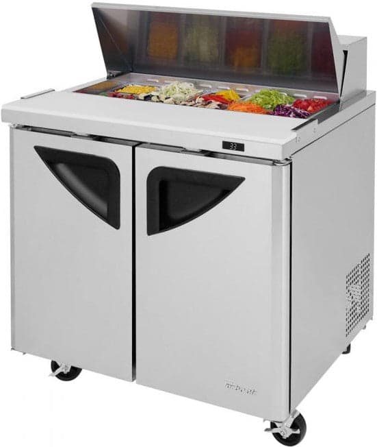 Turbo Air – Super Deluxe 36″ Refrigerated Sandwich Prep Table with 2 Solid Doors – TST-36SD-N6 (ETA 5-6 Weeks)