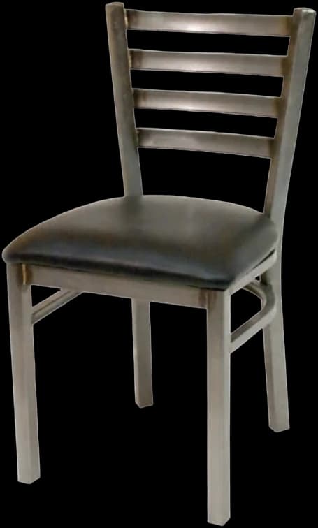 ATS 77C-YL Metal Ladder Back Chair, Clear Coat Frame