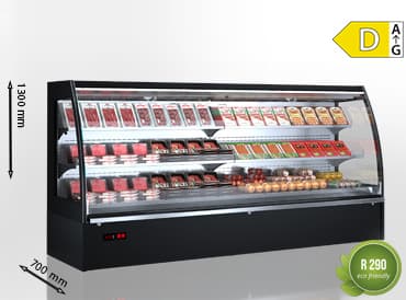 Hit-Line Indiana eco MSV 070 M/A Semi-Vertical Refrigerated Cabinet