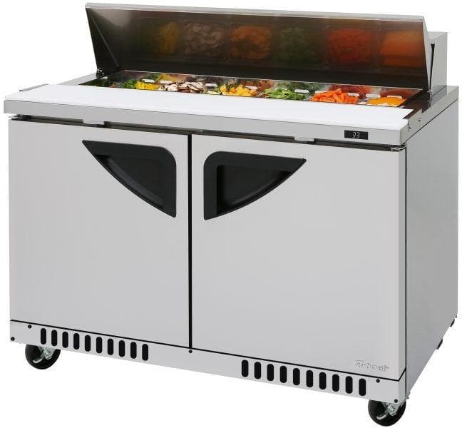 Turbo Air – Super Deluxe 48.25″ 2 Solid Doors Refrigerated Sandwich Prep Table with Front Breathing Airflow – TST-48SD-FB-N (ETA 5-6 Weeks)