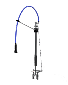 HIMI Products – Instinct Pre-Rinse Faucet Unit with 54″ Hose, V Mount Bracket, Vacuum Breaker & 4″ Deck Mount Base Faucet – IF5404-4D