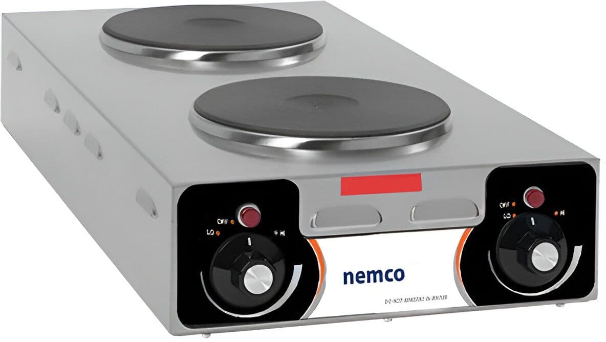 Nemco - 240V 25.5" Electric Countertop Vertical Hot Plate with 2 Solid Burners - 6310-3 (ETA 4-6 Weeks)