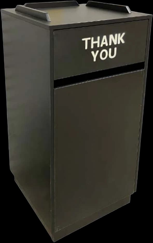 ATS Laminated Trash Receptacle, Black