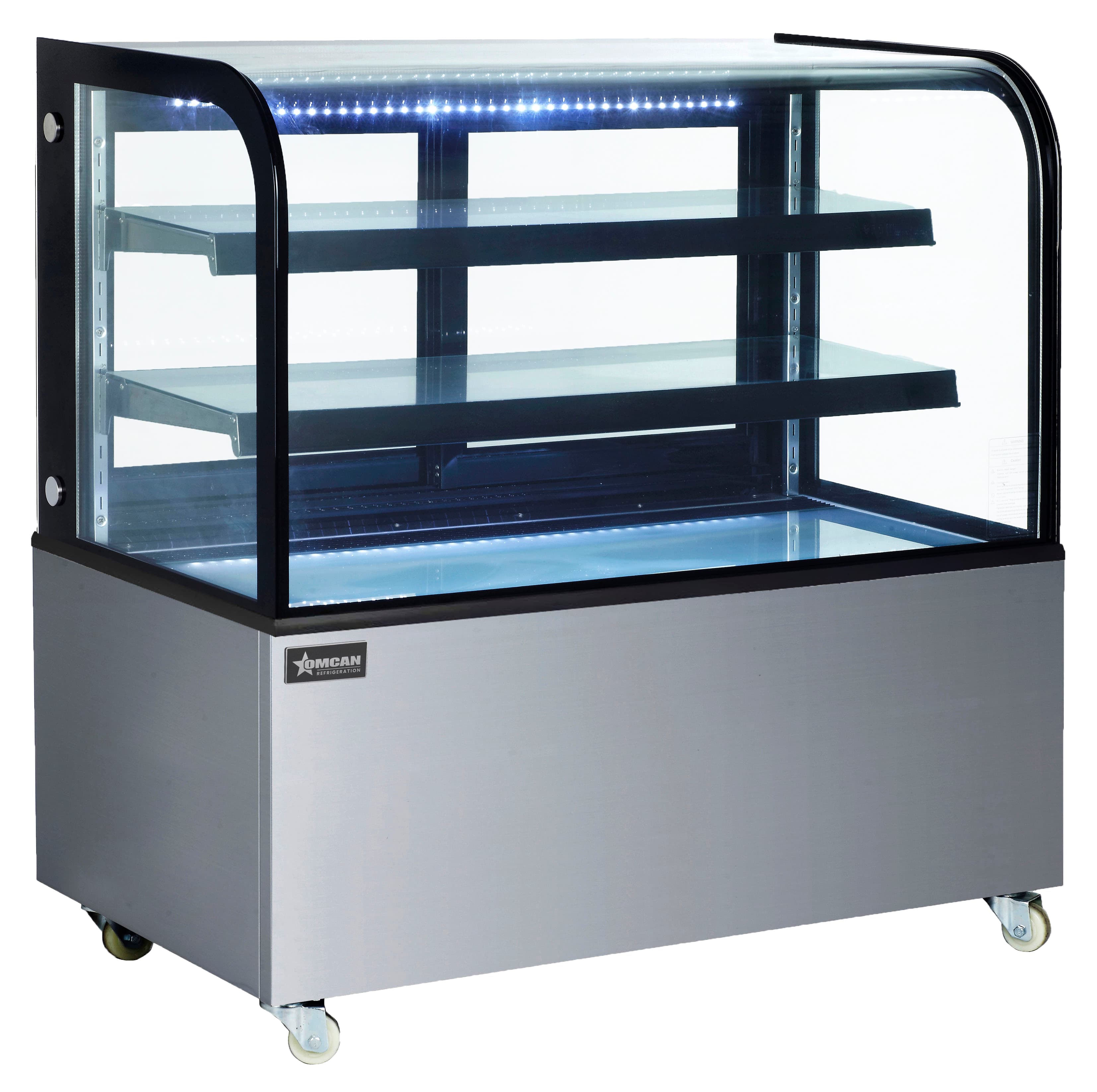 Omcan 48" Two (2) Shelf Non-Refrigerated Dry Bakery Display Case, 14.1 cu.ft (400 L)