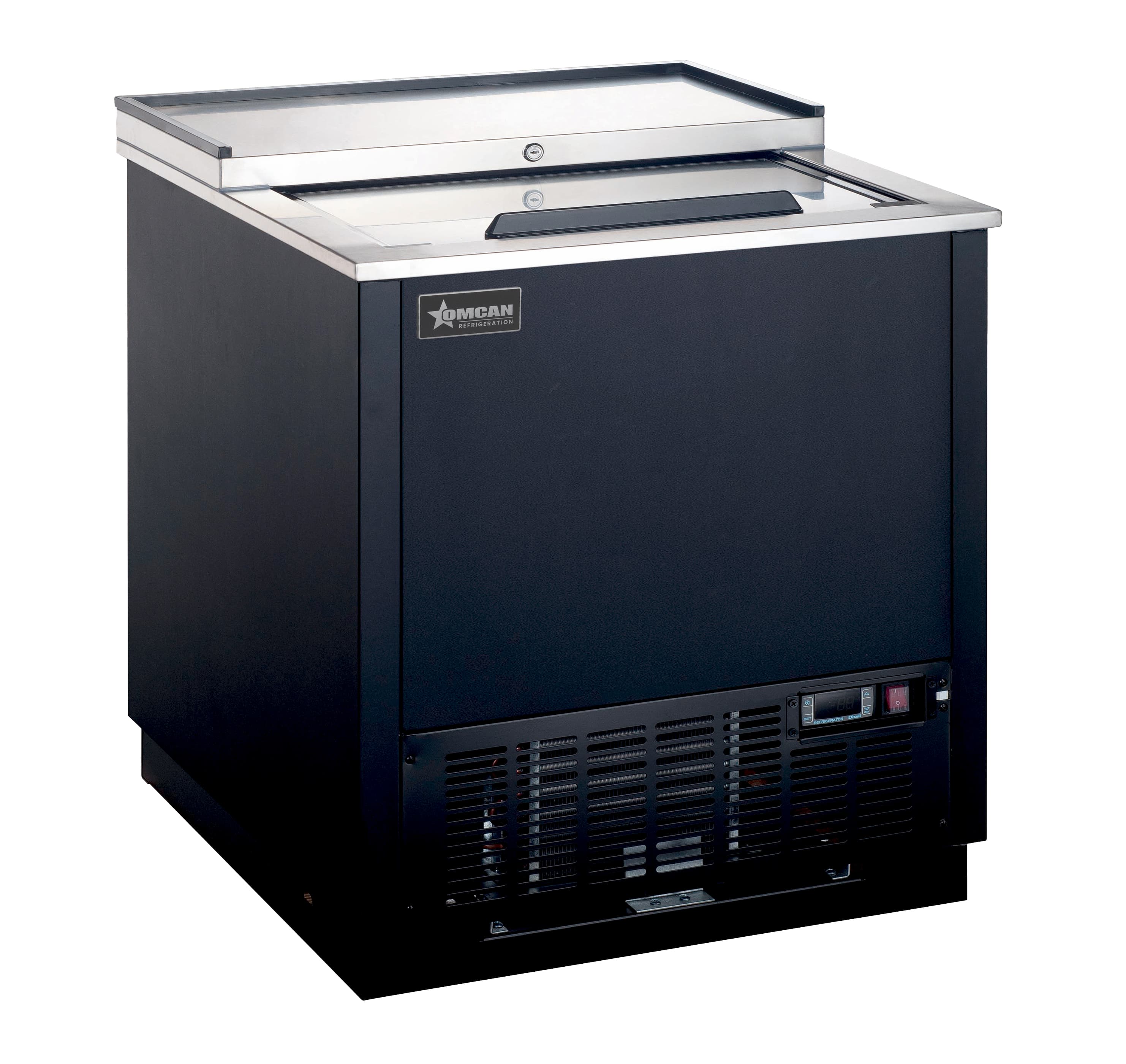 36" Black Glass Froster / Plate Chiller with 240L Capacity