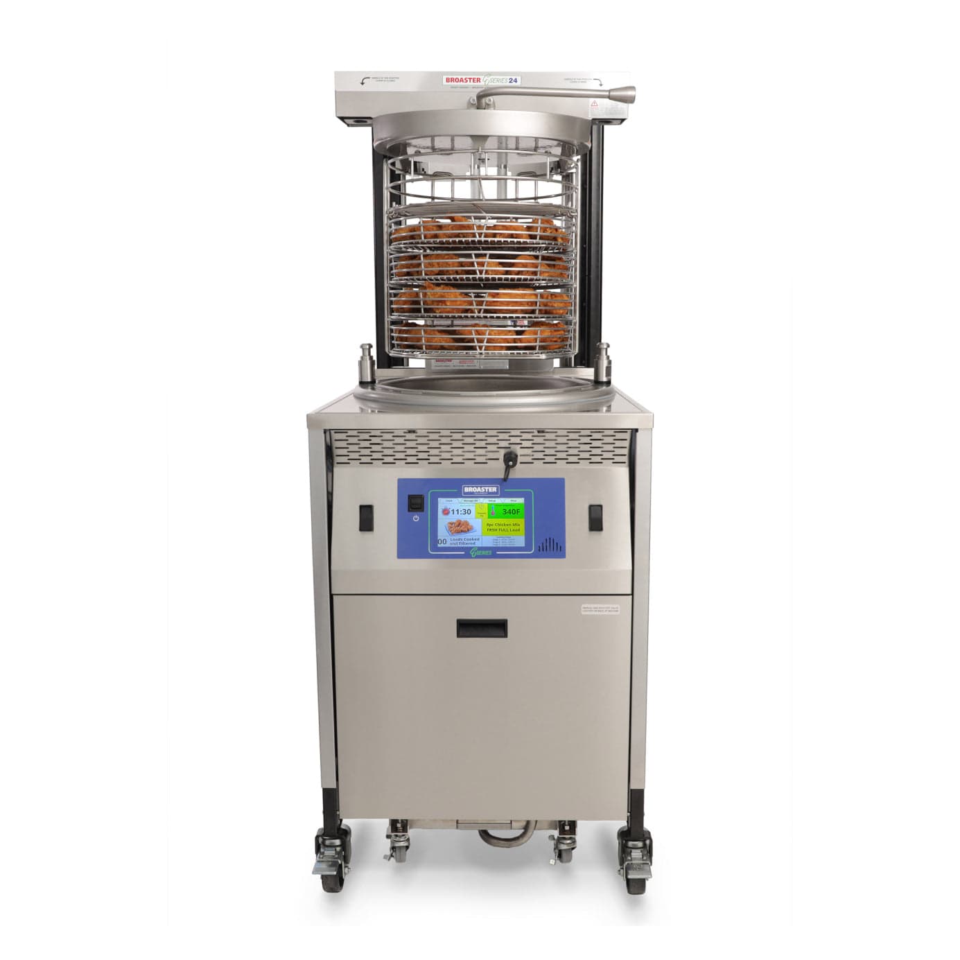 Broaster ES24G ST E-Series 70 lbs Gas SmartTouch Pressure Deep Fryer – 120V