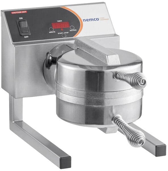Nemco - 120V Single Belgian Waffle Maker with Fixed Grids and Silverstone - 7020A-1S (ETA 4-6 Weeks)