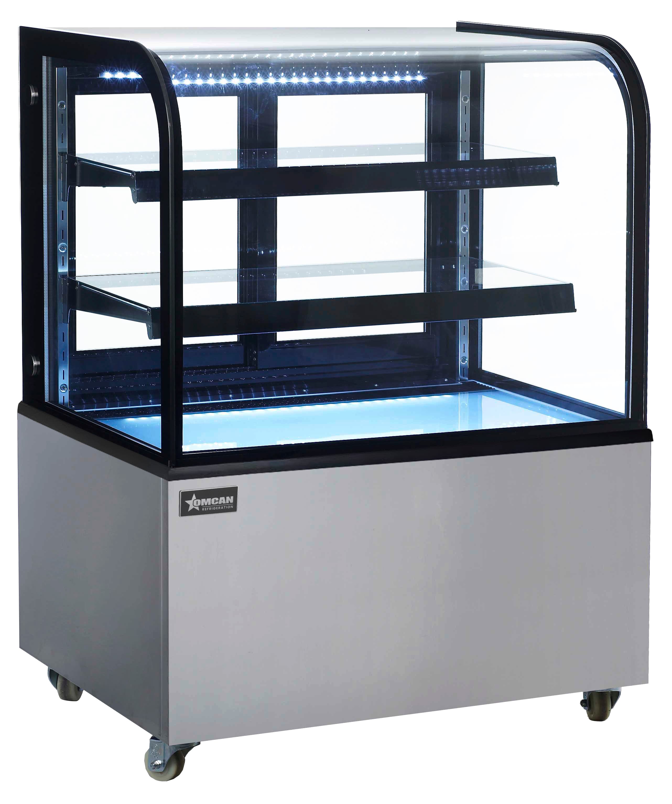 Omcan 36" Two (2) Shelf Non-Refrigerated Dry Bakery Display Case, 10.4 cu.ft (295 L)