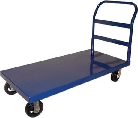 Heavy-Duty Blue Platform Cart with Smooth Surface