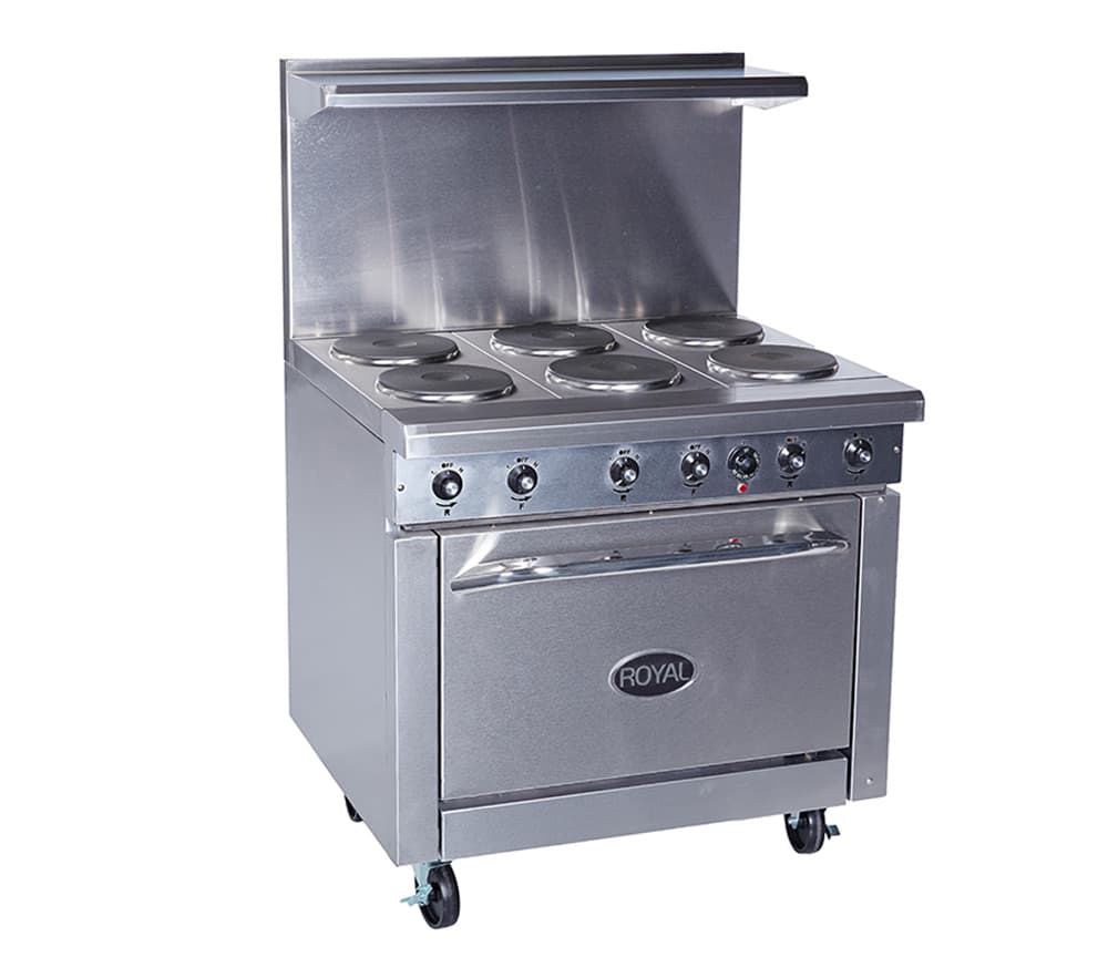 Royal RRE-4GT12 36″ Electric Range with 12″ Griddle – 3Ph, 208V