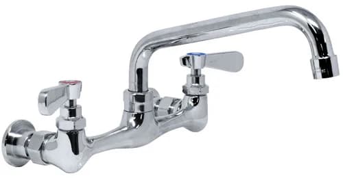 Splash Mounted 10″ Spout Faucet for 18″ x 18″ / 18″ x 21″ – One and Two Tub Sinks and Three Tub Space Saver Sinks