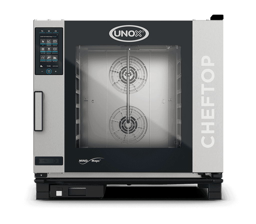 Unox – CHEFTOP MIND.Maps PLUS Marine Electric Combi Oven, 6 Trays GN 2/1, Left-Hinged – XMVC-0621-HPLM