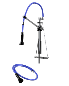 HIMI Products – Instinct Pre-Rinse Faucet Mini Unit with 36″HOSE, V Mount Bracket, Vacuum Breaker & 6′ Extension Hose – IF7005