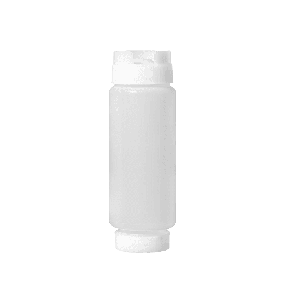 12 oz Clear Dual-way First In First Out Squeeze Bottle NSF