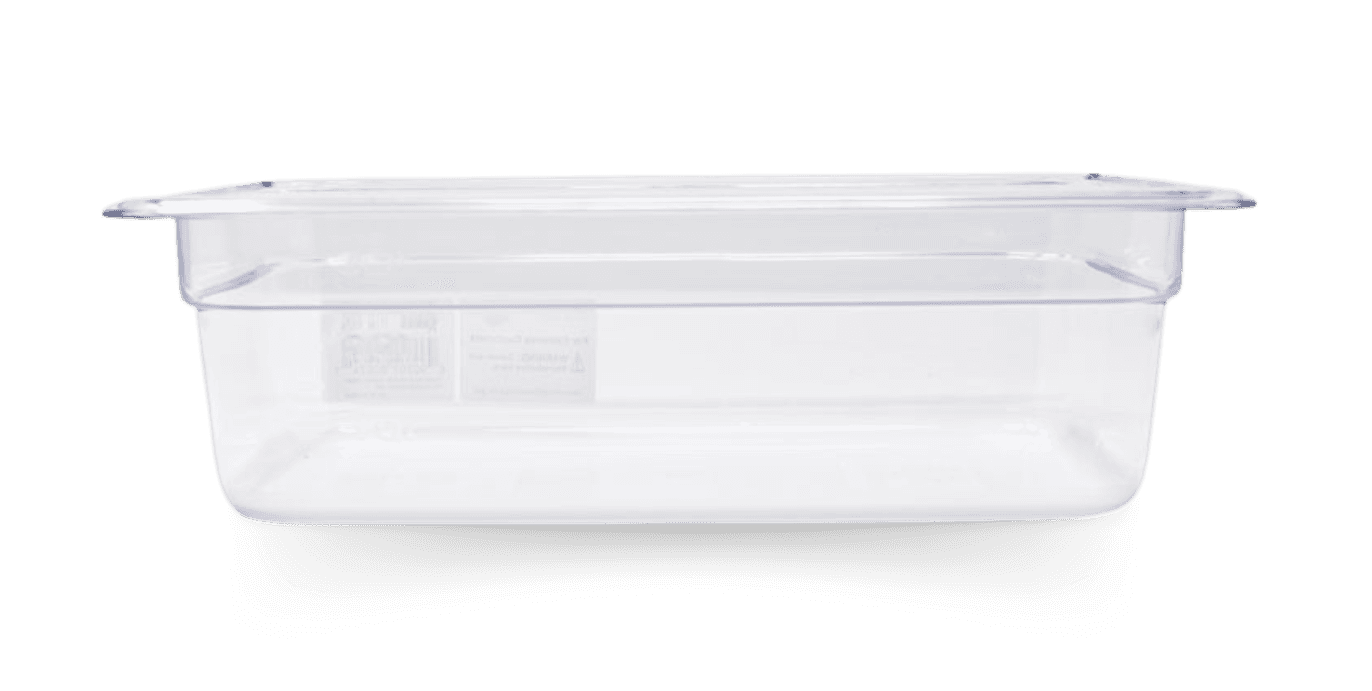 Omcan GN 1/3 Third-size Polycarbonate Clear Food Pan, Deep