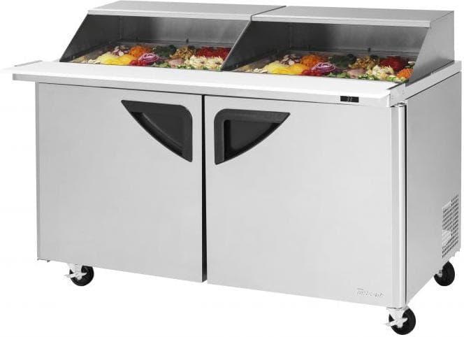 Turbo Air – Super Deluxe 60.25″ 2 Swing Door Mega Top Refrigerated Sandwich Prep Table with Slide-Back Lid – TST-60SD-24-N-SL (ETA 5-6 Weeks)