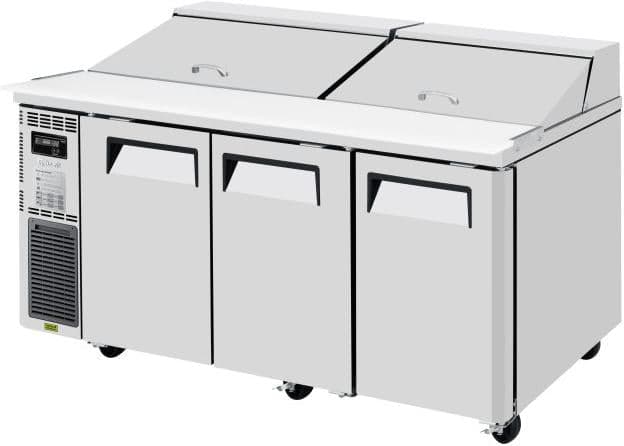 Turbo Air – J Series 70.6″ Silver Three-Section Sandwich/Salad Unit with Front Air Intake – JST-72-N (ETA 5-6 Weeks)