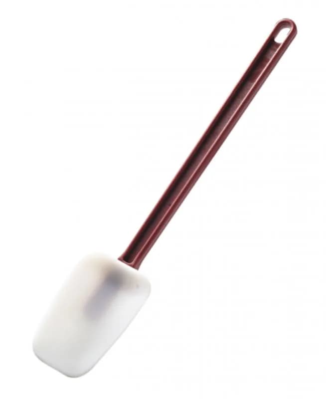 Omcan High Temperature Silicone Scraper Spoonula with Red Handle