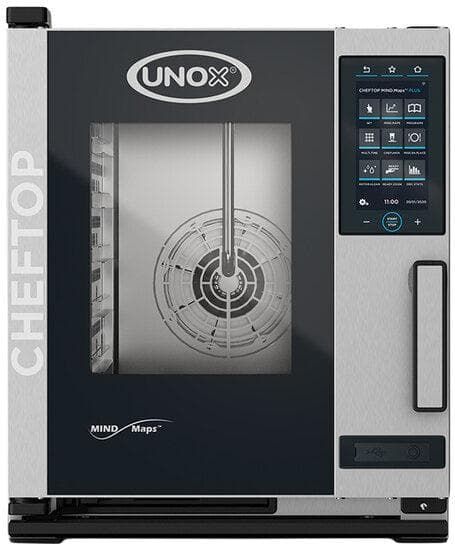 Unox XACC-0513-EPRM ChefTop MIND.Maps Compact Plus Electric Countertop Combi Oven – 208-240V, 3 Ph – 5 Trays/GN 1/1