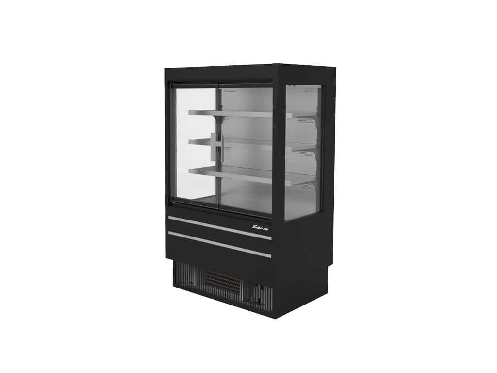 Turbo Air – ertical Air Curtain Open Display Merchandiser, 39-3/8″ Wide – TOM-40MSEB-N-GD