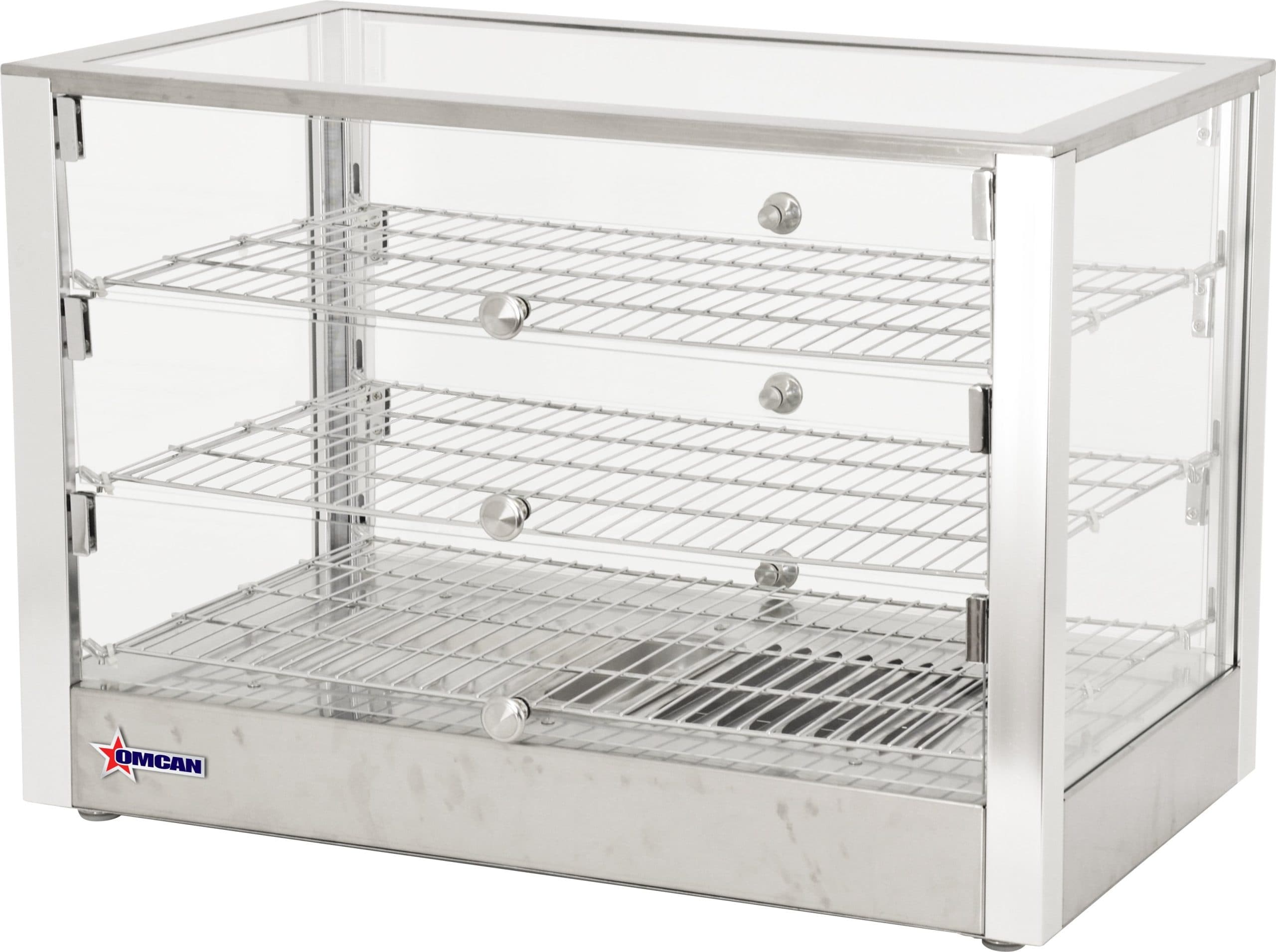 28" Countertop Display Warmer, 3 Shelves, Square Glass Front, Self/Full-Service, 4 cu.ft. (115 L) Capacity