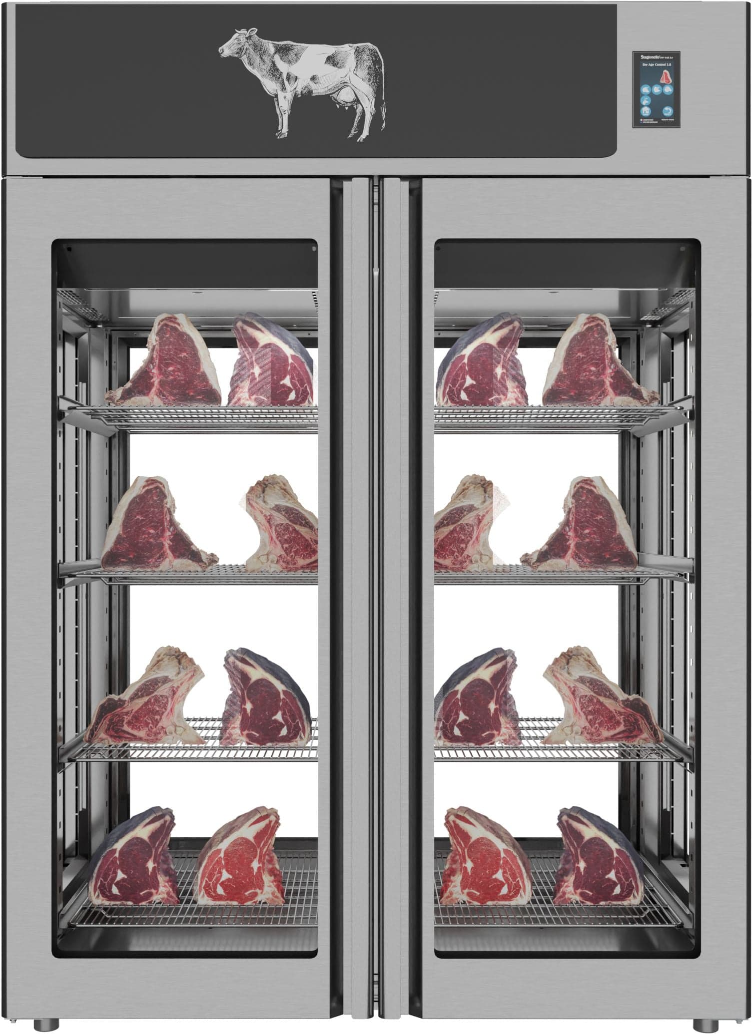 Stagionello® Dry Age 3.0 TWIN 1400 Liter, 150 Kg + 150 Kg Dry Aging Cabinet with Humidity Management, Standard – 220-240V, 1Ph, 548W