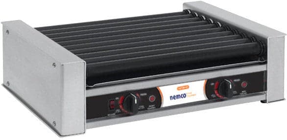 Nemco – 120V Hot Dog Roller Grill with GripsIt Non-Stick Coating with 27 Hot Dog Capacity – 8027SX (ETA 4-6 Weeks)