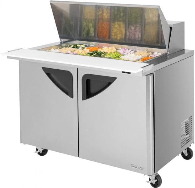 Turbo Air – 48″ Mega Top Dual Sided Refrigerated Sandwich Prep Table with 2 Doors – TST-48SD-18-N (ETA 5-6 Weeks)