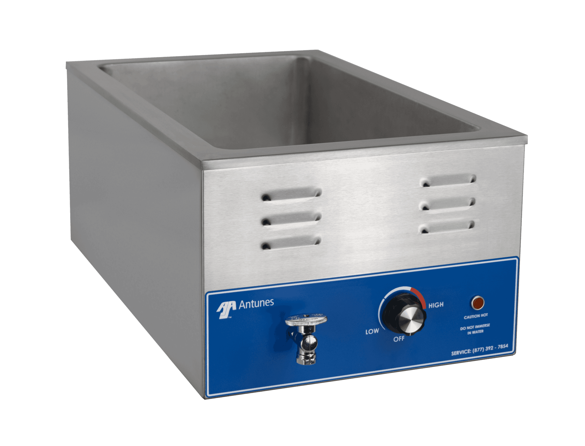 Antunes – CW-100 120V Countertop Food Warmer – Wet with 1 Full Size Pan Wells – 9400158 (ETA 4-6 Weeks)