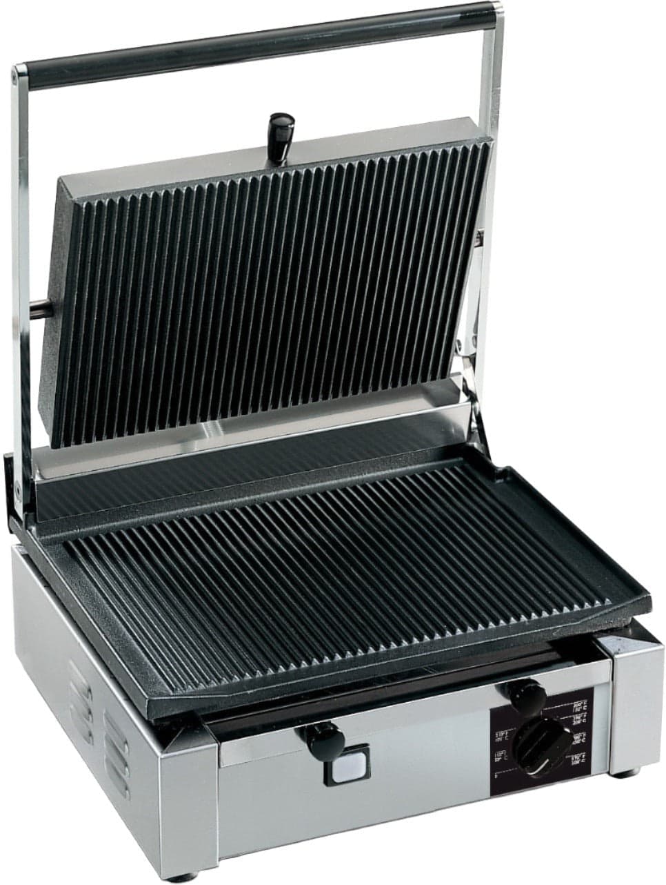 Eurodib – CORT-R Electric Panini Grill 110V w/ Ribbed Top & Bottom – SMSCORTR110