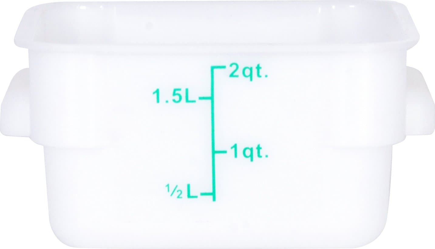 2 qt White Square Food Storage Container