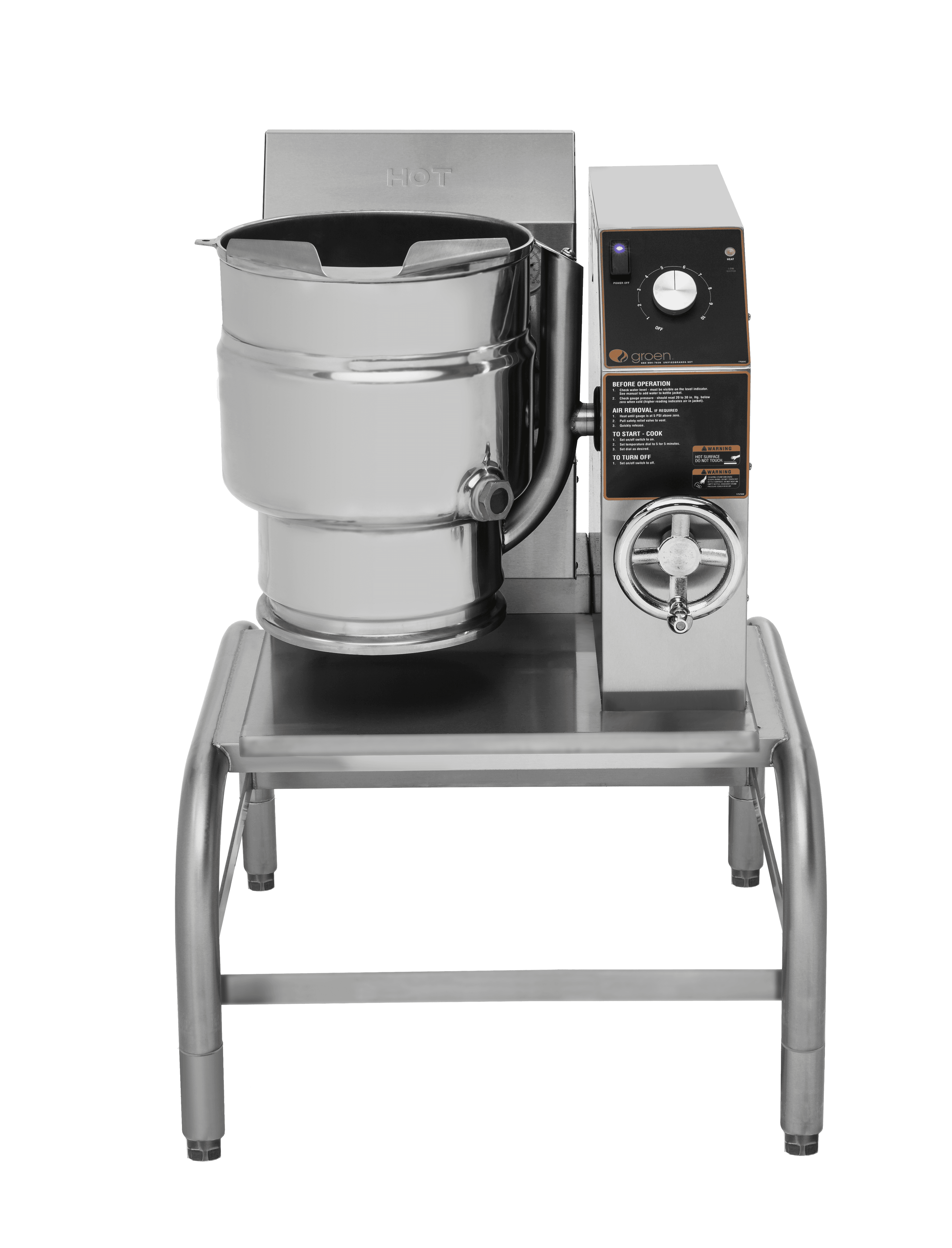 Groen – Steam-Jacketed Kettle, Crank Tilt, Table Top, Gas – TDHC-40C2T