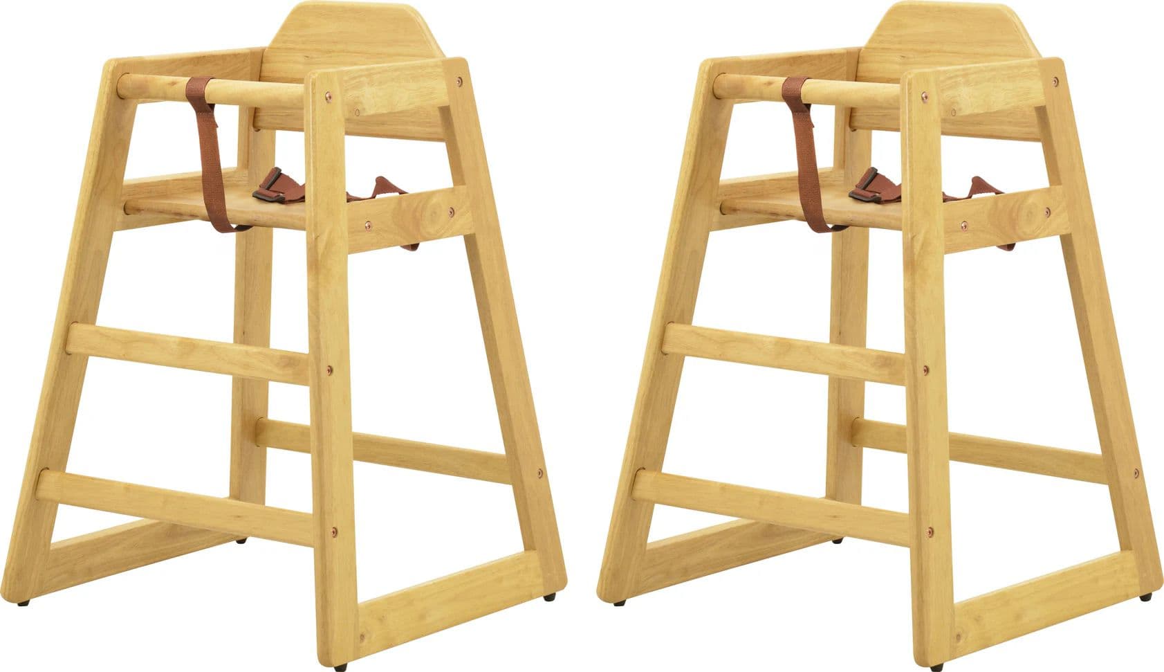 Commercial Natural Wooden High Chair