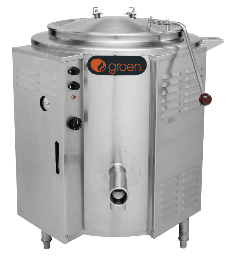 Groen – Steam-Jacketed Kettle, Stationary/NO Tilt, 2” Tangent Drawoff, Floor, Electric – EE-60