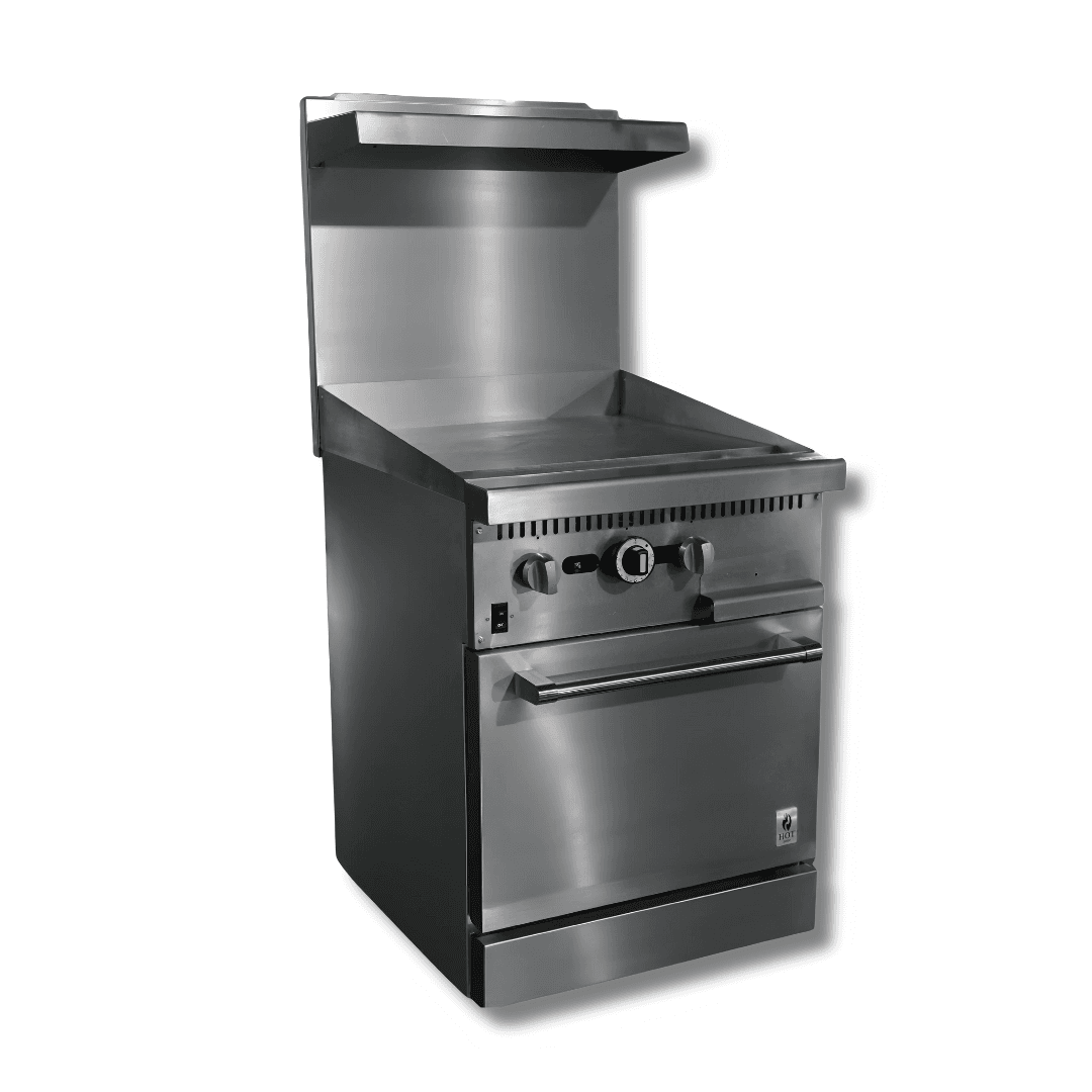 HOTZONE HZ-CR24-24MG Gas Range With Built-In Convection Oven 24" with 24" Griddle Top