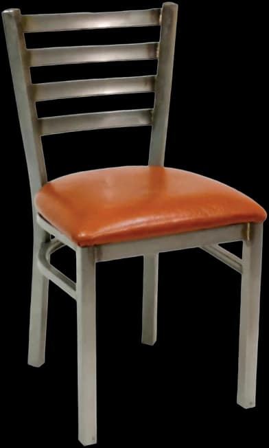 ATS 77C-BSS Ladder-Back Clear-Coat Swivel Barstool