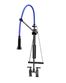 HIMI Products – Instinct Pre-Rinse Faucet Mini Unit with 36″ Hose, V Mount Bracket & 4″ Deck Mount Base Faucet – IF7003-4D