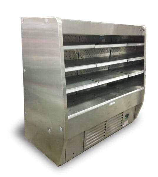 Igloo 4OMSS6 77¼″ Low Profile Open Merchandiser, Stainless Steel