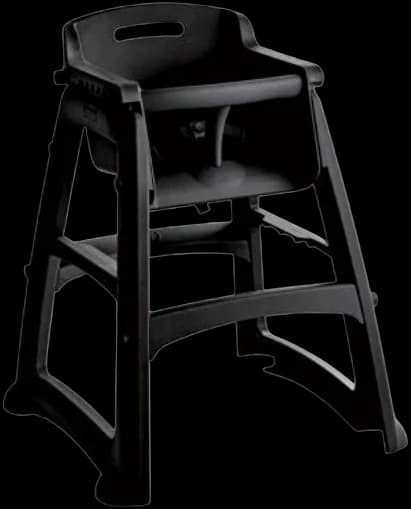 ATS Plastic High Chair, Black