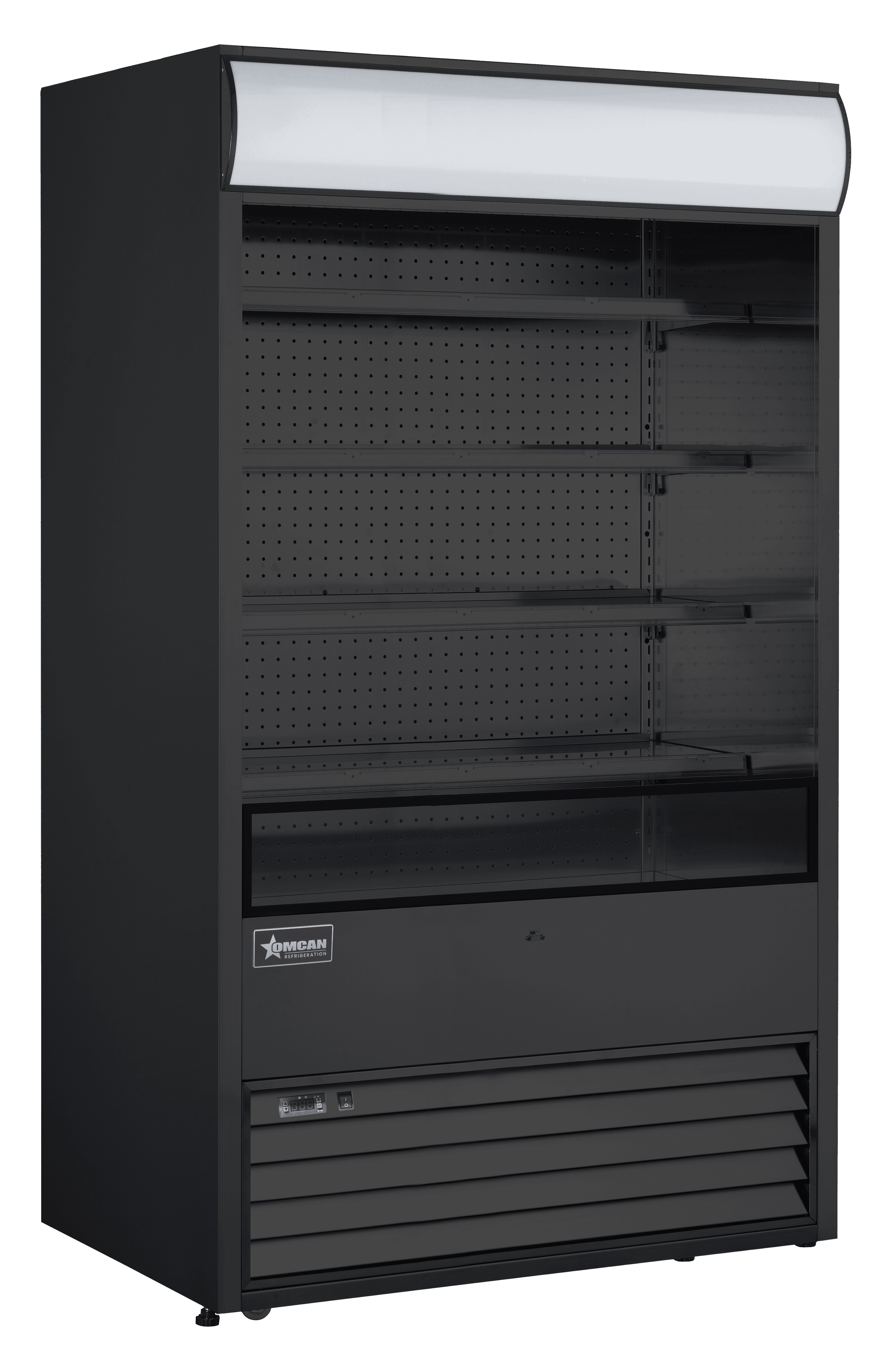48″ Four (4) Shelf Grab-and-Go Open Refrigerated Floor Self-Serve Display Case, 24.7 cu.ft. (700 L), Black