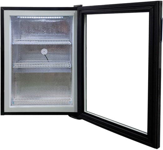 23″ One (1) Glass Door Countertop Display Freezer, 3.46 cu.ft. (98 L), Black