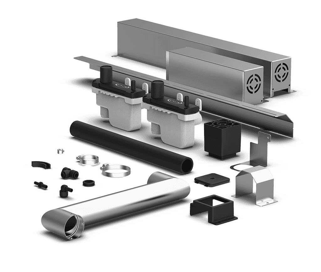Unox – Double stack installation kit for gas ovens – XAVQC-00E2-G