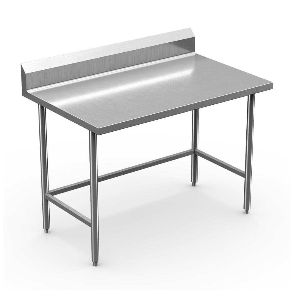 Winholt 30″ x 48″ All Welded Stainless Steel Knock-Down Table with Backsplash – DTBB-3048-HKD