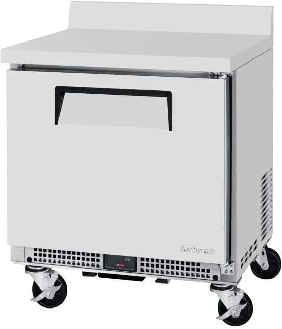 Turbo Air - M3 27" Silver Shallow Depth Worktop Refrigerator with Ergonomically Designed Door - MWR-27S-N6 (ETA 5-6 Weeks)