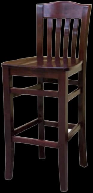 ATS 830-BS Wood Schoolhouse Slat-Back Barstool