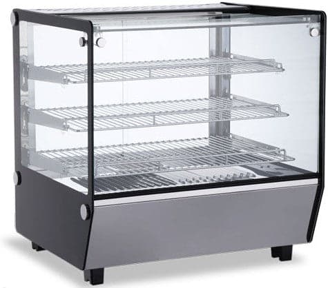 27" Countertop Display Warmer, 3 Shelves, Square Glass, Full-Service, 4.2 cu.ft. (120 L) Capacity – 110V, 1650 W